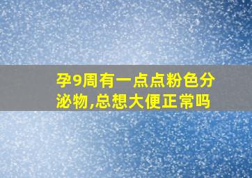 孕9周有一点点粉色分泌物,总想大便正常吗