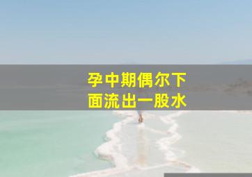 孕中期偶尔下面流出一股水