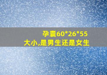 孕囊60*26*55大小,是男生还是女生