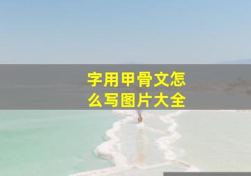 字用甲骨文怎么写图片大全