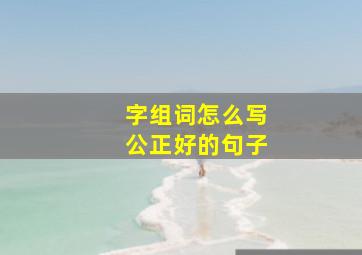 字组词怎么写公正好的句子