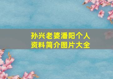 孙兴老婆潘阳个人资料简介图片大全