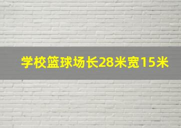 学校篮球场长28米宽15米