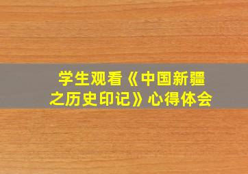 学生观看《中国新疆之历史印记》心得体会