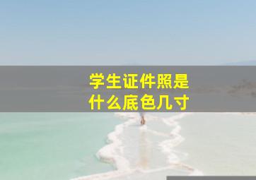 学生证件照是什么底色几寸