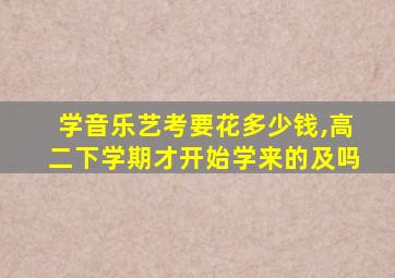 学音乐艺考要花多少钱,高二下学期才开始学来的及吗