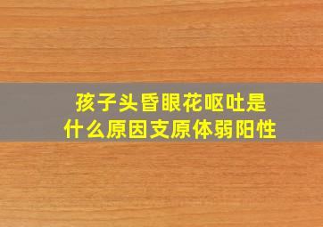 孩子头昏眼花呕吐是什么原因支原体弱阳性