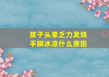 孩子头晕乏力发烧手脚冰凉什么原因