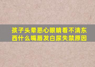 孩子头晕恶心眼睛看不清东西什么嘴唇发白尿失禁原因