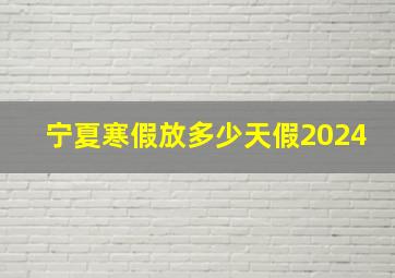 宁夏寒假放多少天假2024