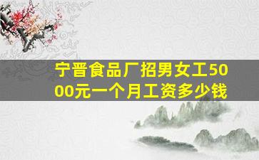 宁晋食品厂招男女工5000元一个月工资多少钱