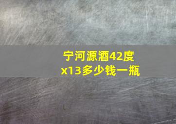 宁河源酒42度x13多少钱一瓶