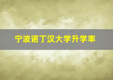 宁波诺丁汉大学升学率