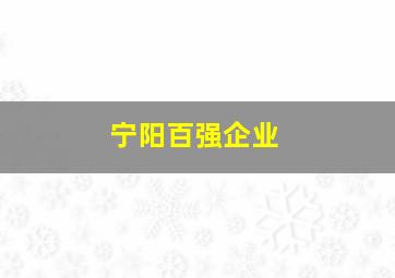 宁阳百强企业