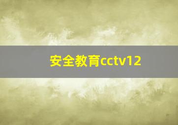 安全教育cctv12