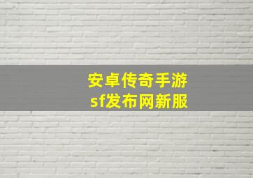 安卓传奇手游sf发布网新服