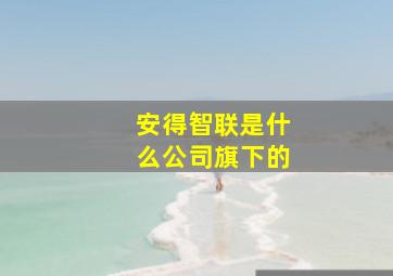 安得智联是什么公司旗下的