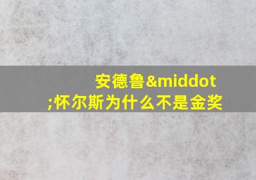 安德鲁·怀尔斯为什么不是金奖