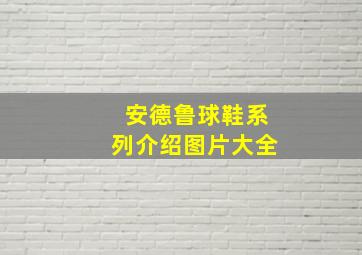 安德鲁球鞋系列介绍图片大全