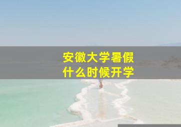 安徽大学暑假什么时候开学