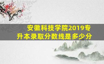 安徽科技学院2019专升本录取分数线是多少分