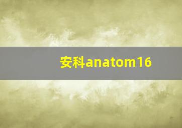 安科anatom16