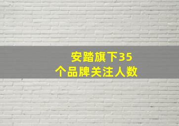 安踏旗下35个品牌关注人数