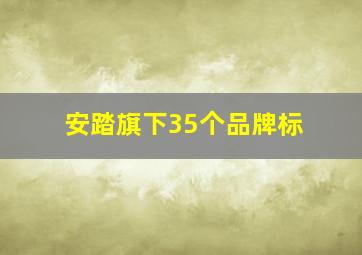 安踏旗下35个品牌标