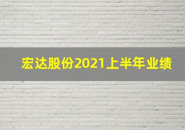 宏达股份2021上半年业绩