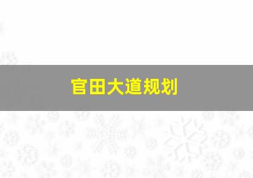 官田大道规划