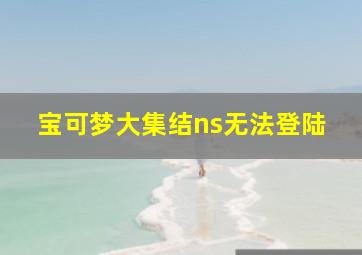 宝可梦大集结ns无法登陆