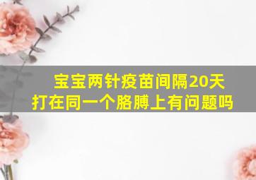 宝宝两针疫苗间隔20天打在同一个胳膊上有问题吗