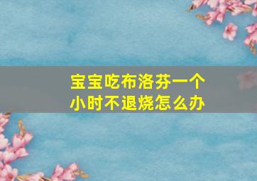 宝宝吃布洛芬一个小时不退烧怎么办