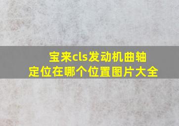 宝来cls发动机曲轴定位在哪个位置图片大全