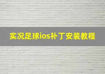 实况足球ios补丁安装教程