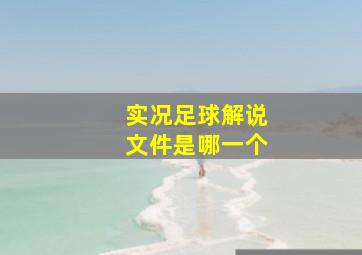 实况足球解说文件是哪一个