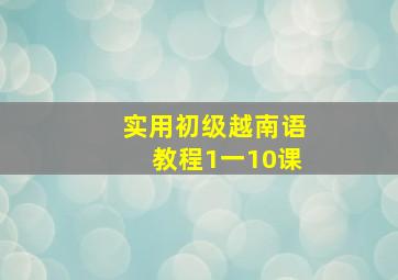 实用初级越南语教程1一10课