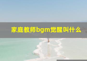 家庭教师bgm觉醒叫什么