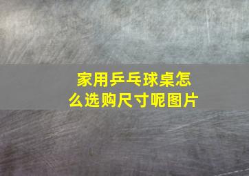 家用乒乓球桌怎么选购尺寸呢图片