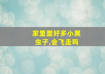 家里面好多小黑虫子,会飞走吗