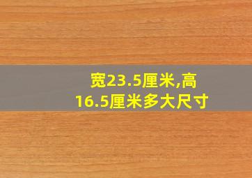 宽23.5厘米,高16.5厘米多大尺寸