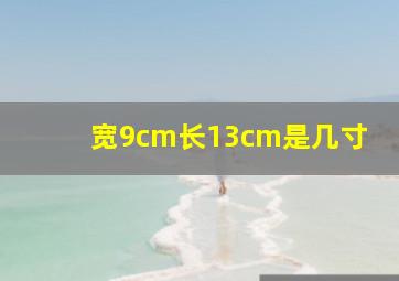 宽9cm长13cm是几寸