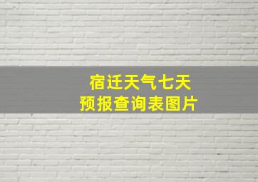 宿迁天气七天预报查询表图片