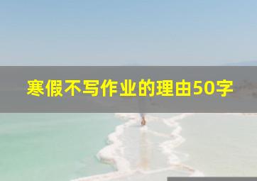 寒假不写作业的理由50字