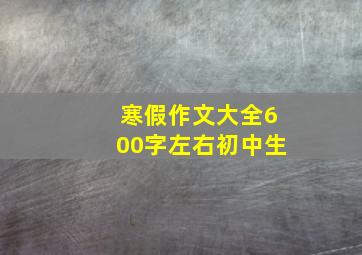 寒假作文大全600字左右初中生