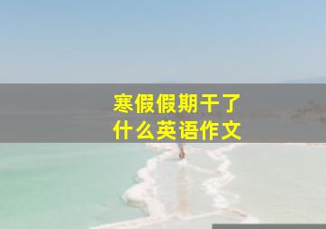 寒假假期干了什么英语作文