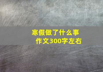 寒假做了什么事作文300字左右