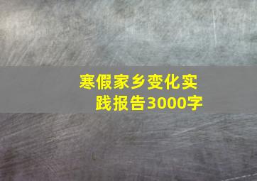 寒假家乡变化实践报告3000字