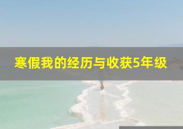 寒假我的经历与收获5年级