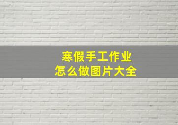 寒假手工作业怎么做图片大全